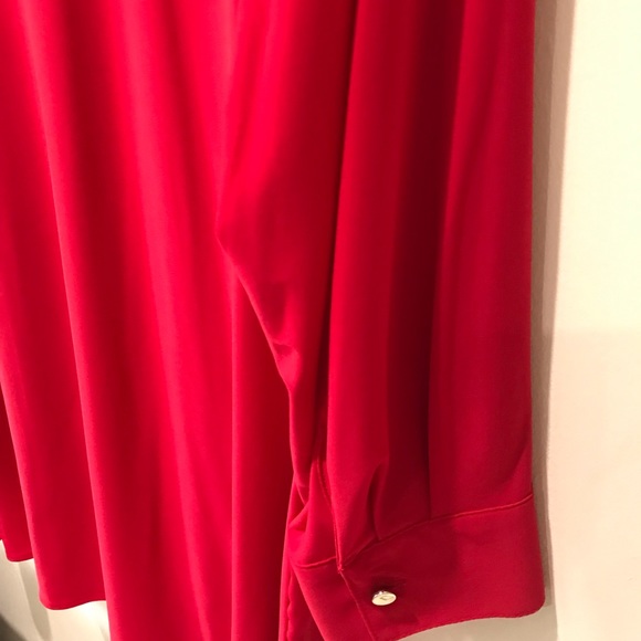 slim factor by investment women plus High Low-top/blouse/button down shirt/3X/ - Picture 5 of 9